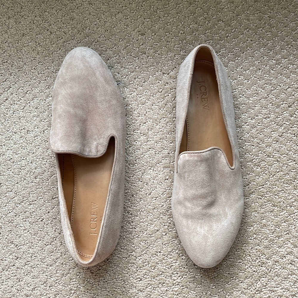 J. Crew Factory Suede Smoking Loafers Size 8